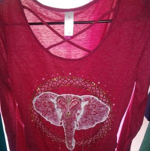 Maroon Elephant shirt